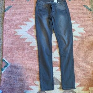 Light grey faded skinny jeans low rise